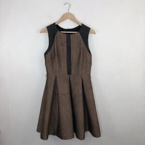 Anthropologie Eva Franco Metallic Snake Print Dress Size 8
